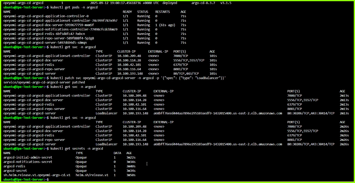 ArgoCD LoadBalancer URL