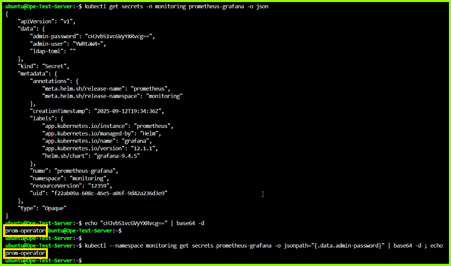 Extract Grafana Password